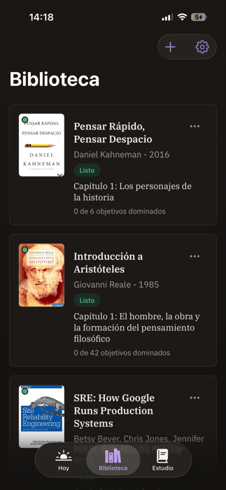 Marina Method library screen with books